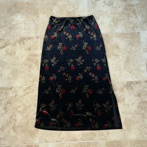 Vintage velvet midi skirt